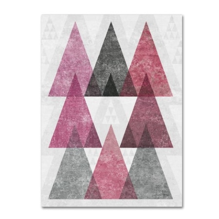Michael Mullan 'Mod Triangles IV Soft Pink' Canvas Art,14x19